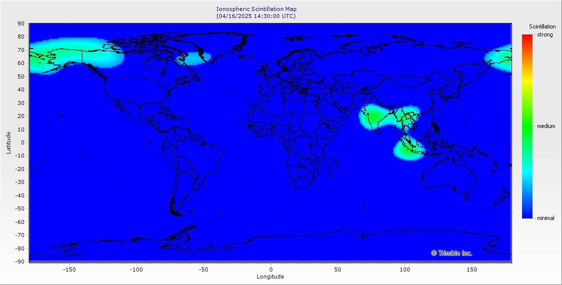 World Map of the Ionosphere Scintillation Level